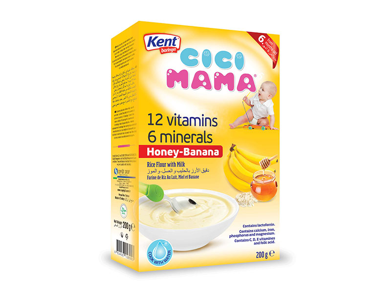 Rice Flour With Milk Honey And Banana 12 Vitamins And 6 Minerals